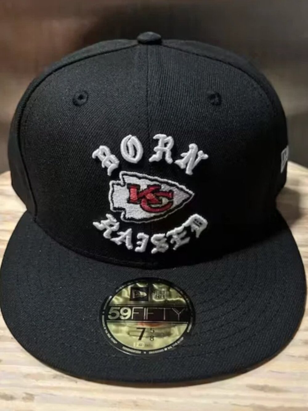 Born X Raised × NFL NEW ERA + VIKINGS FITTED ROCKER HAT: BLACK